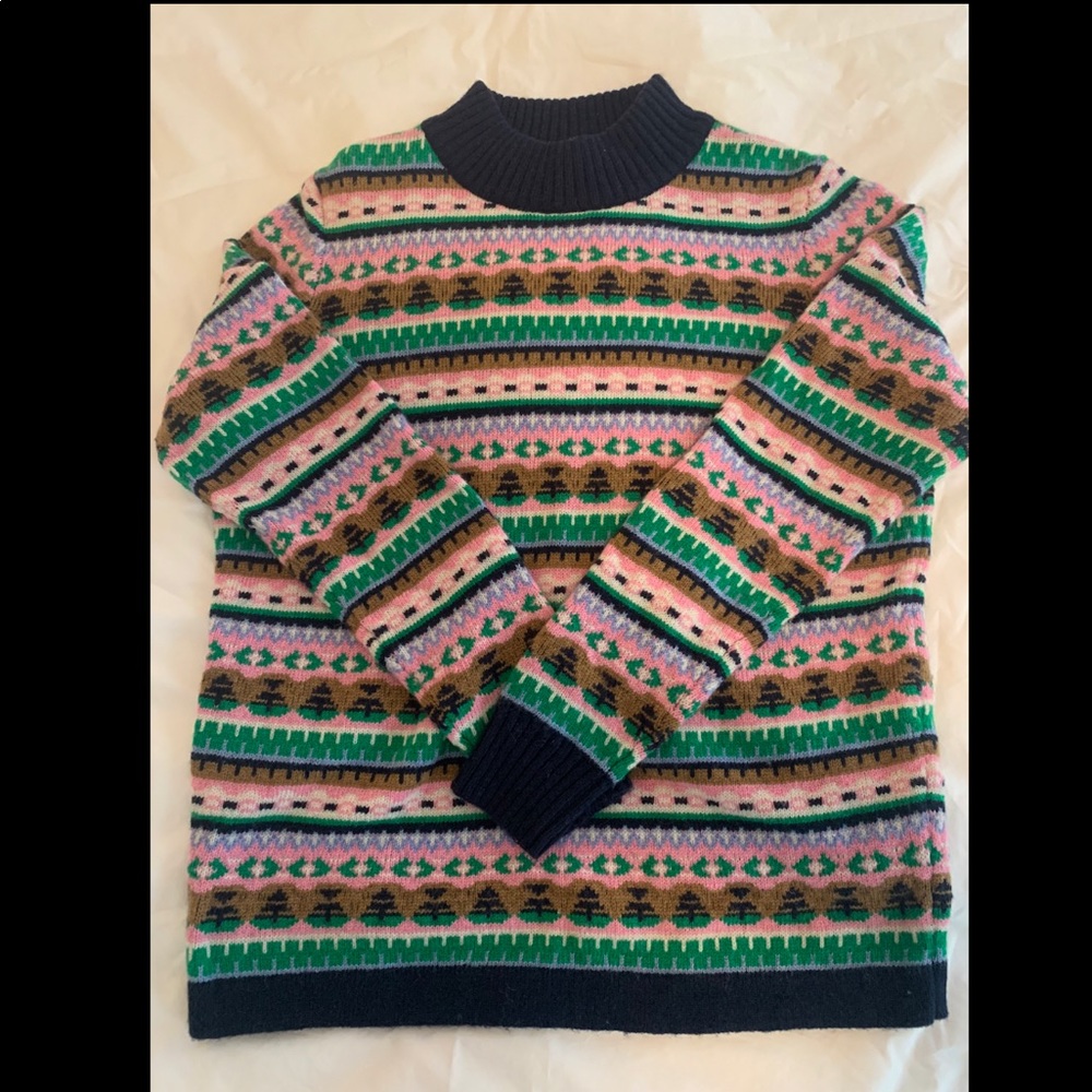 JCrew Mockneck Fair Isle Sweater